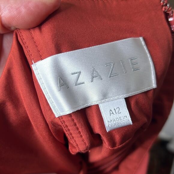 Azazie Metz Terracotta Chiffon Dresss - Picture 10 of 10